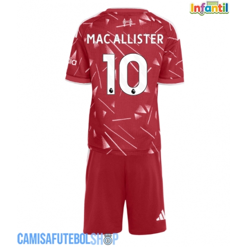 Camisa de time de futebol Liverpool Alexis Mac Allister #10 Replicas 1º Equipamento Infantil 2026-27 Manga Curta (+ Calças curtas)